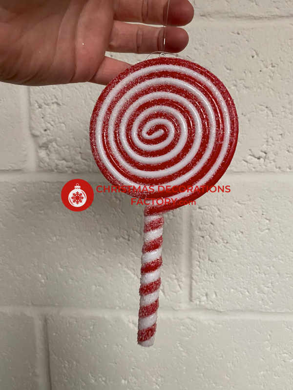 20cm Red And White Hanging Lollipop