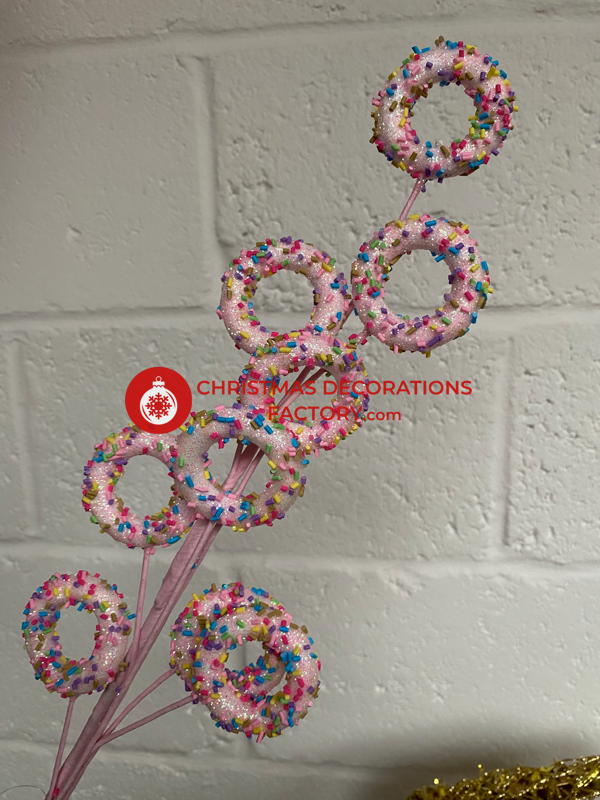 68cm Pink Doughnut Spray