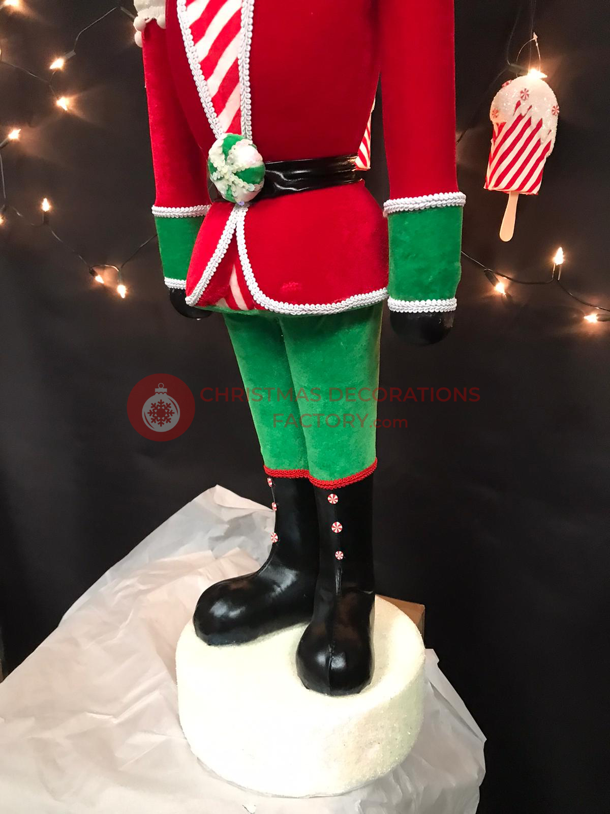 102cm Red Fabric Candy Cane Nutcracker