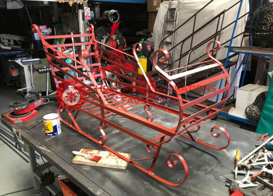 144cm Metal Christmas Sleigh