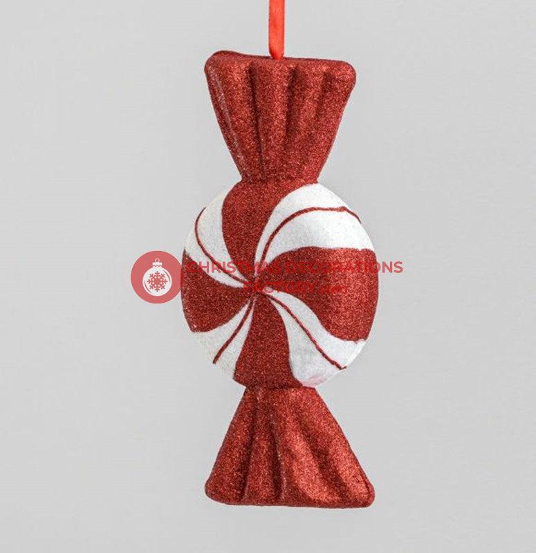 20cm Red And White Christmas Swirl Sweet