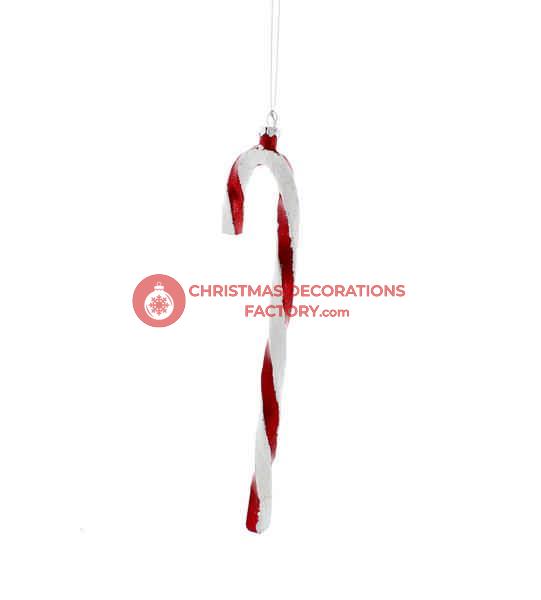 26cm Glitter Twisted Candy Cane