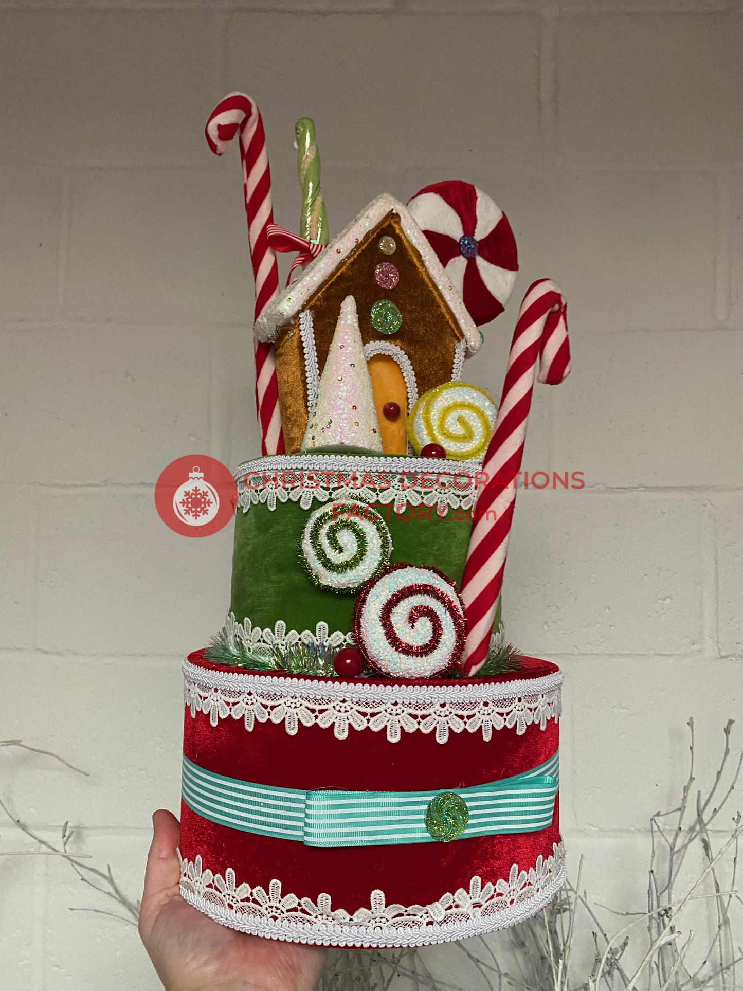 58cm Gingerbread House Tower