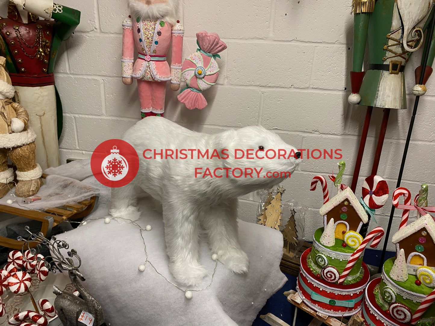 70cm Animatronic Polar Bear Display Prop