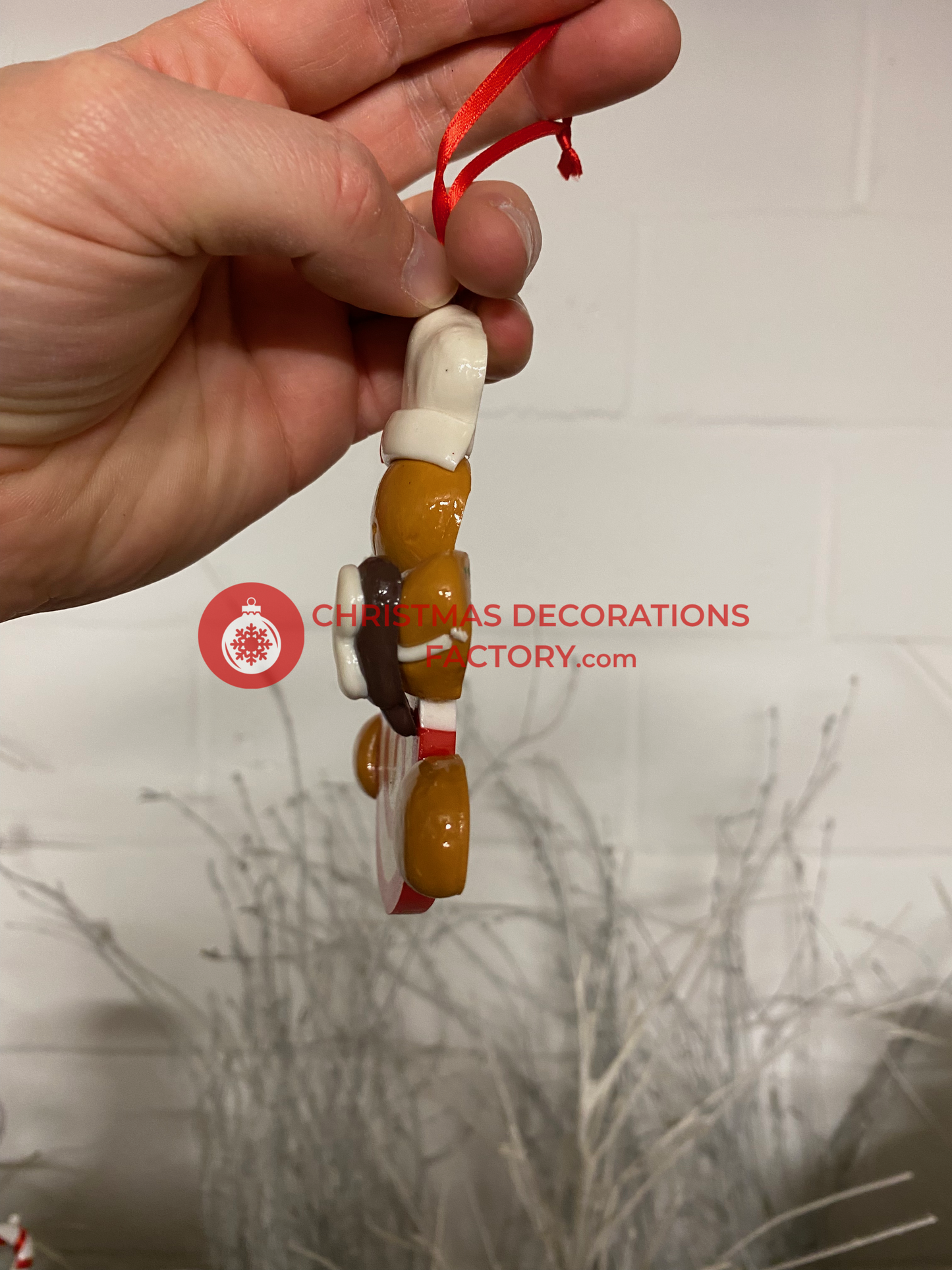 11cm Gingerbread Clay Bauble - Chef Hat Design