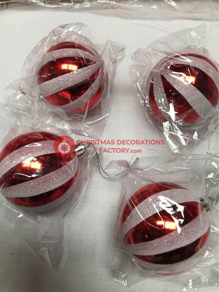 60mm Swirl Candy Ball Bauble