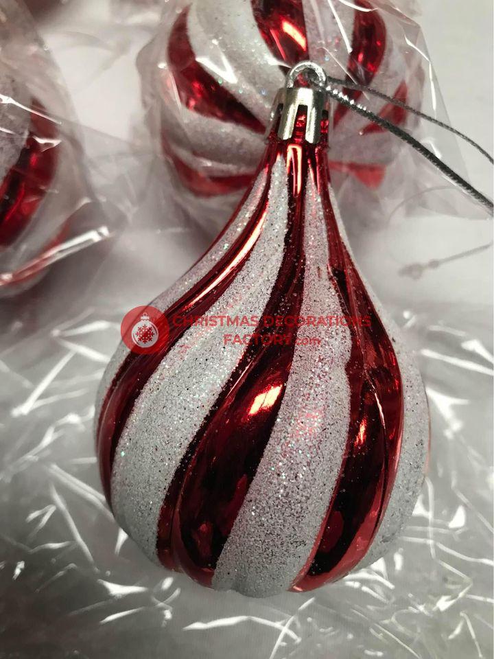 Candy Cane Swirl Bauble