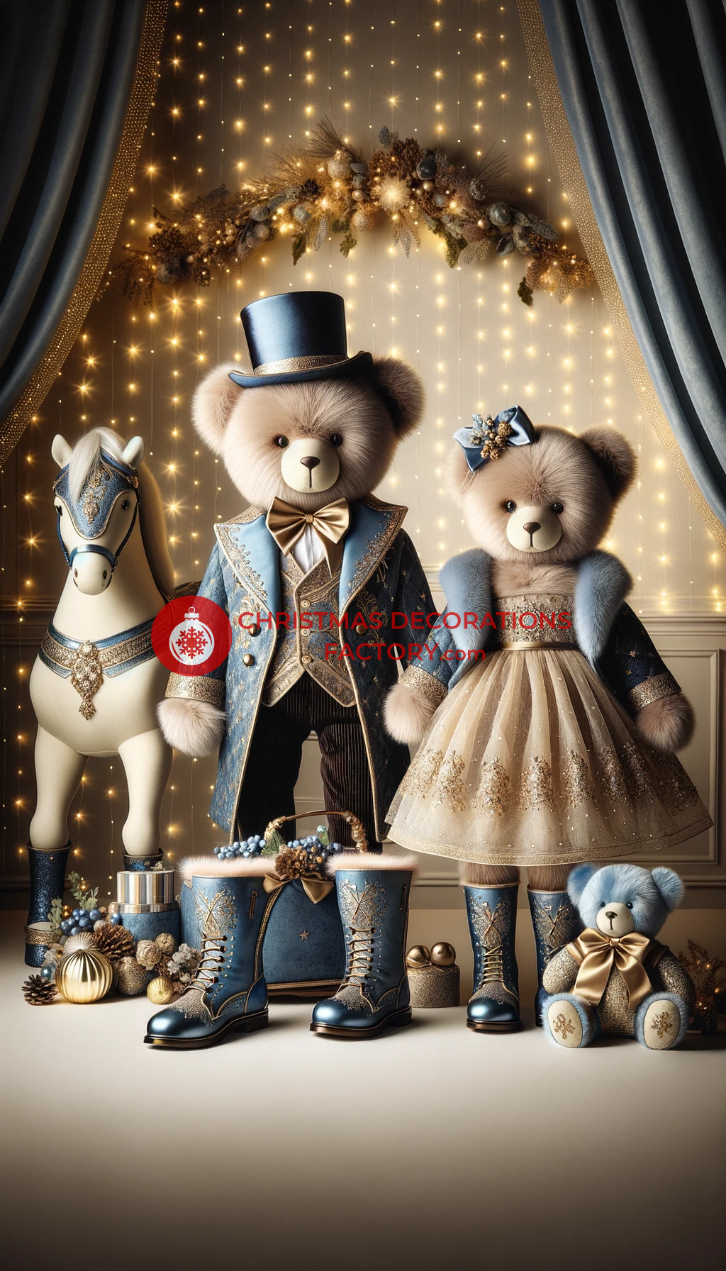 Step into a World of Opulence: The Champagne Elegance Blue-Hued Festive Collection