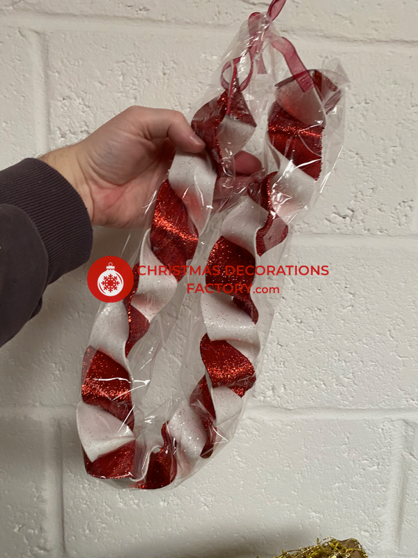 100cm Red And White Garland Decoration