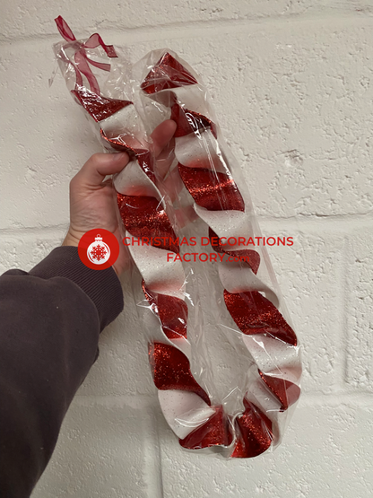 100cm Red And White Garland Decoration