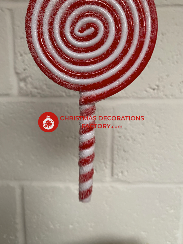 20cm Red And White Hanging Lollipop