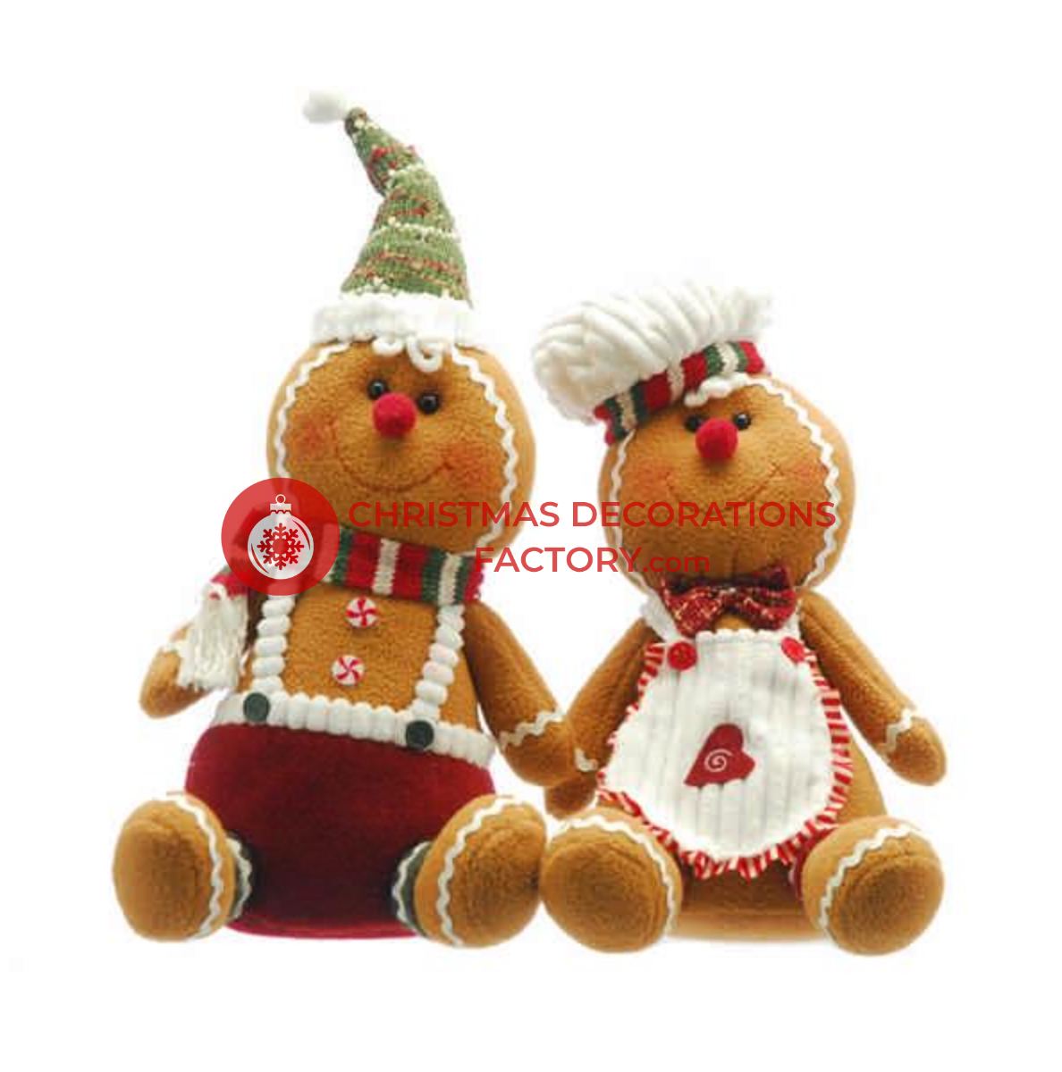 43cm Sitting Gingerbread Couple