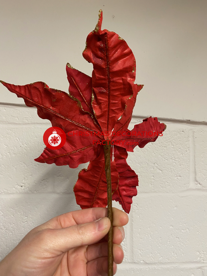 60cm Red Velvet Poinsettia