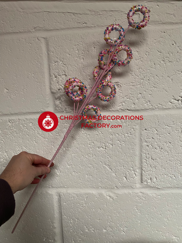 68cm Pink Doughnut Spray
