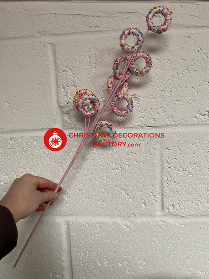 68cm Pink Doughnut Spray