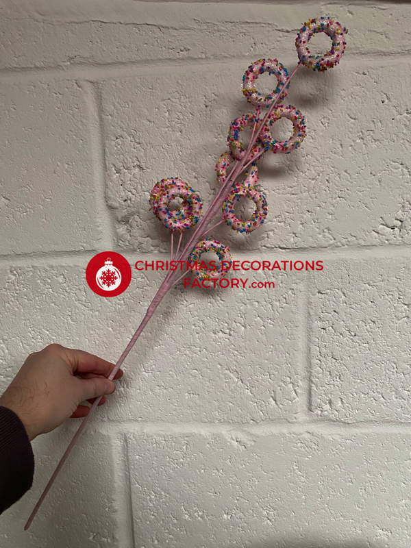 68cm Pink Doughnut Spray