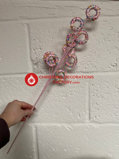 68cm Pink Doughnut Spray