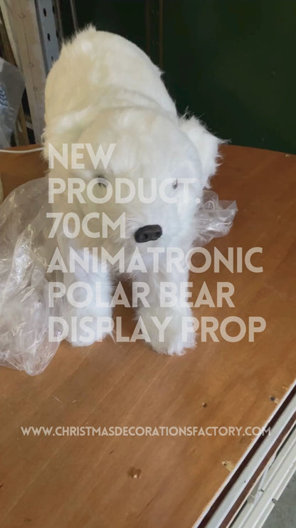70cm Animatronic Polar Bear Display Prop