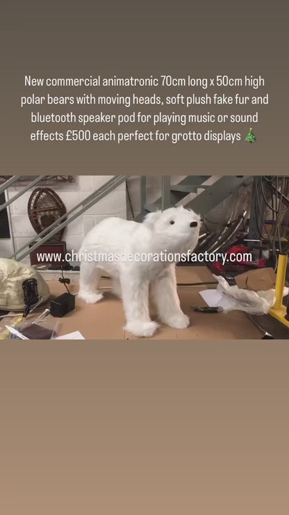 70cm Animatronic Polar Bear Display Prop