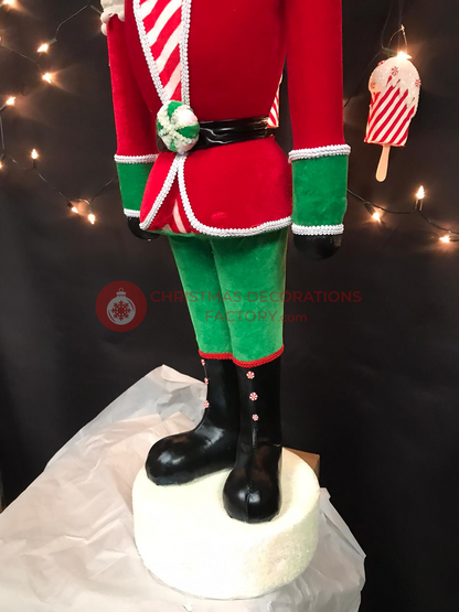 102cm Red Fabric Candy Cane Nutcracker