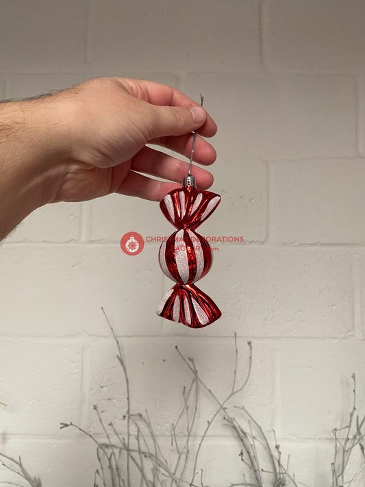 120mm Candy Cane Sweet Bauble