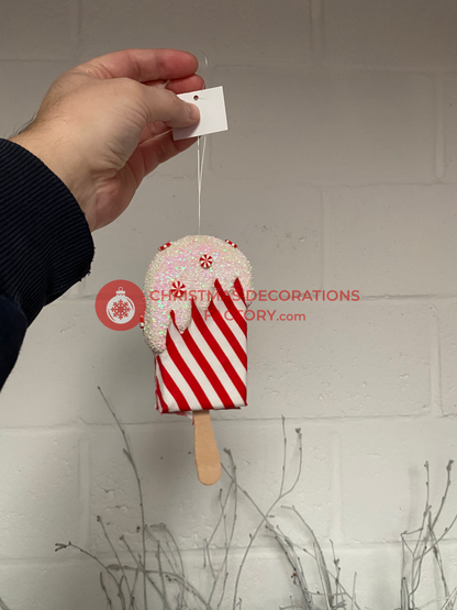 16cm Fabric Candy Cane Lolly Decoration