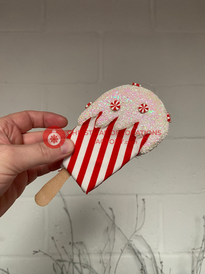 16cm Fabric Candy Cane Lolly Decoration