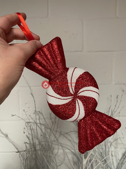 20cm Red And White Christmas Swirl Sweet
