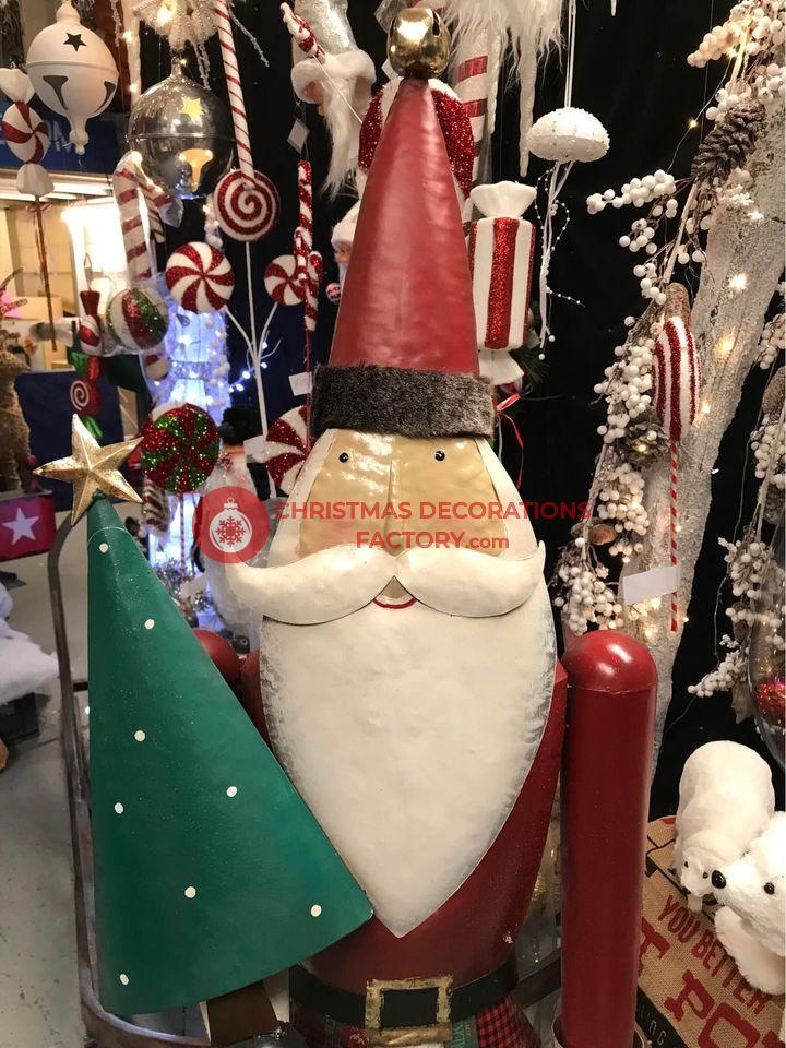 Metal Freestanding Father Christmas Display Prop