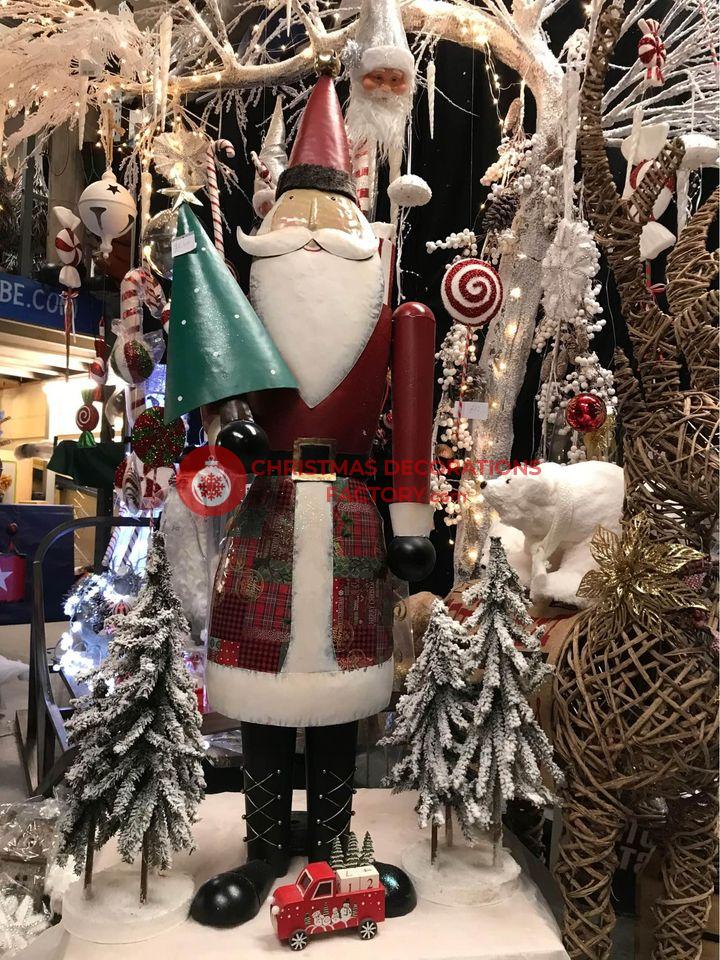 Metal Freestanding Father Christmas Display Prop