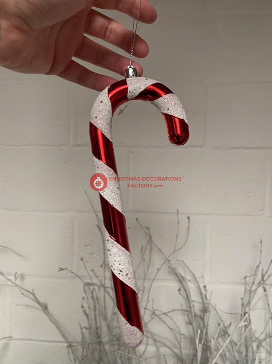 25.5cm Glitter Candy Cane