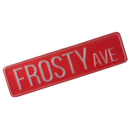 38cm Frosty Ave Sign