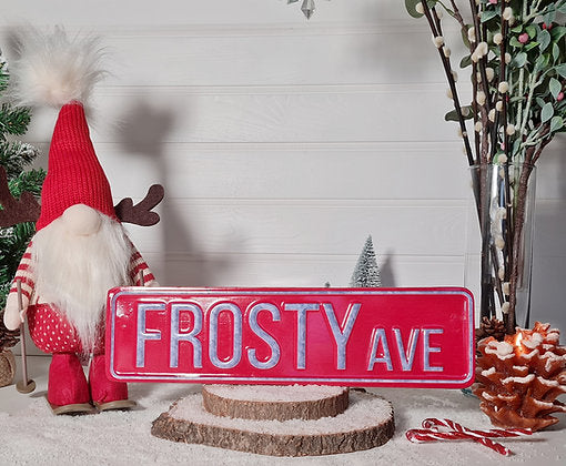 38cm Frosty Ave Sign