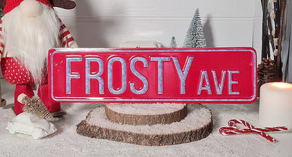 38cm Frosty Ave Sign