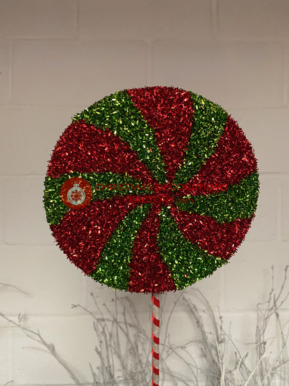 38cm Red And Green Candy Segment Sweet On Stick