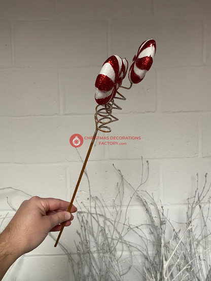 46cm Twisted Candy Cane Sweet Spray