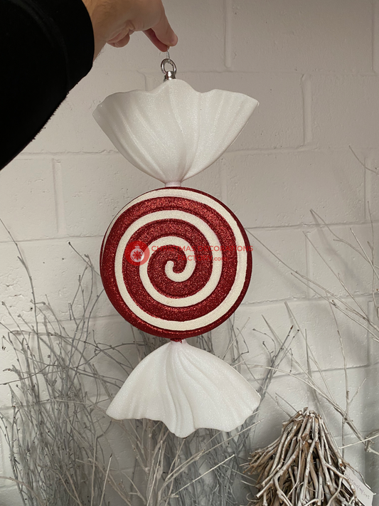 48cm Hanging Candy Cane Swirl Sweet