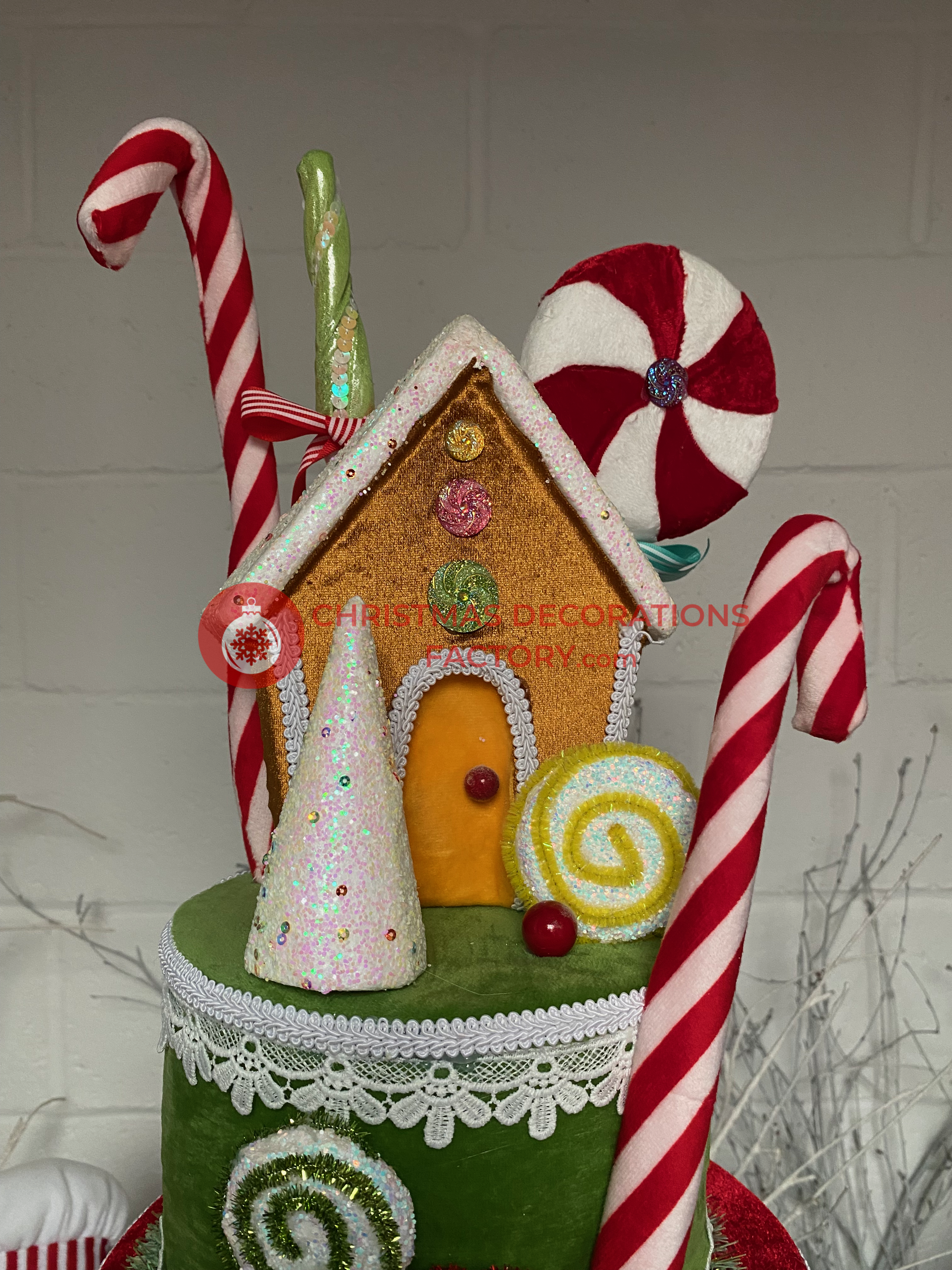 58cm Gingerbread House Tower