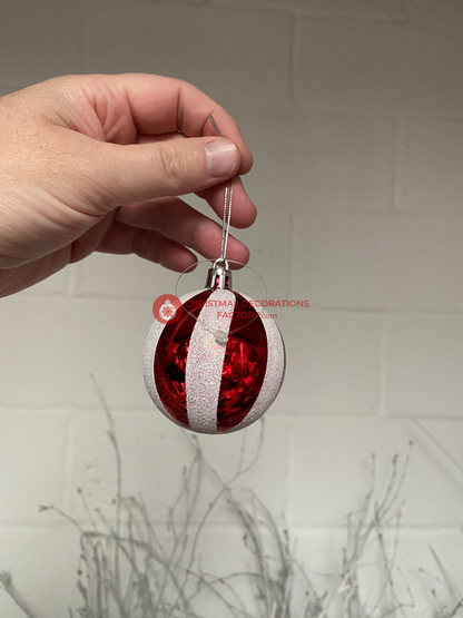 60mm Swirl Candy Ball Bauble