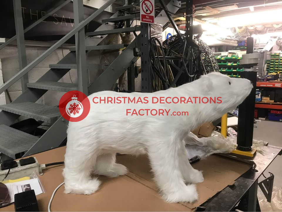 70cm Animatronic Polar Bear Display Prop