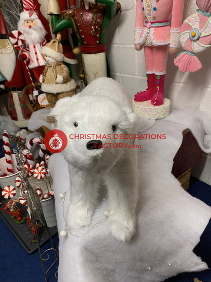 70cm Animatronic Polar Bear Display Prop