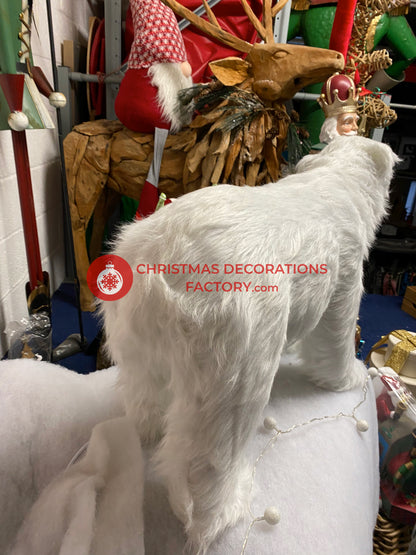 70cm Animatronic Polar Bear Display Prop