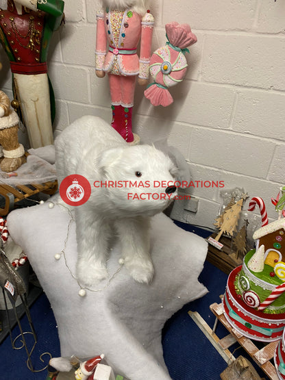 70cm Animatronic Polar Bear Display Prop