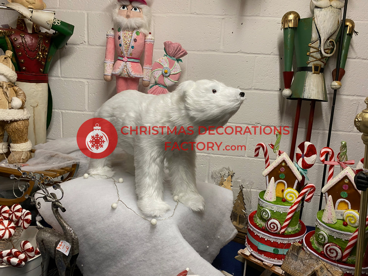 70cm Animatronic Polar Bear Display Prop