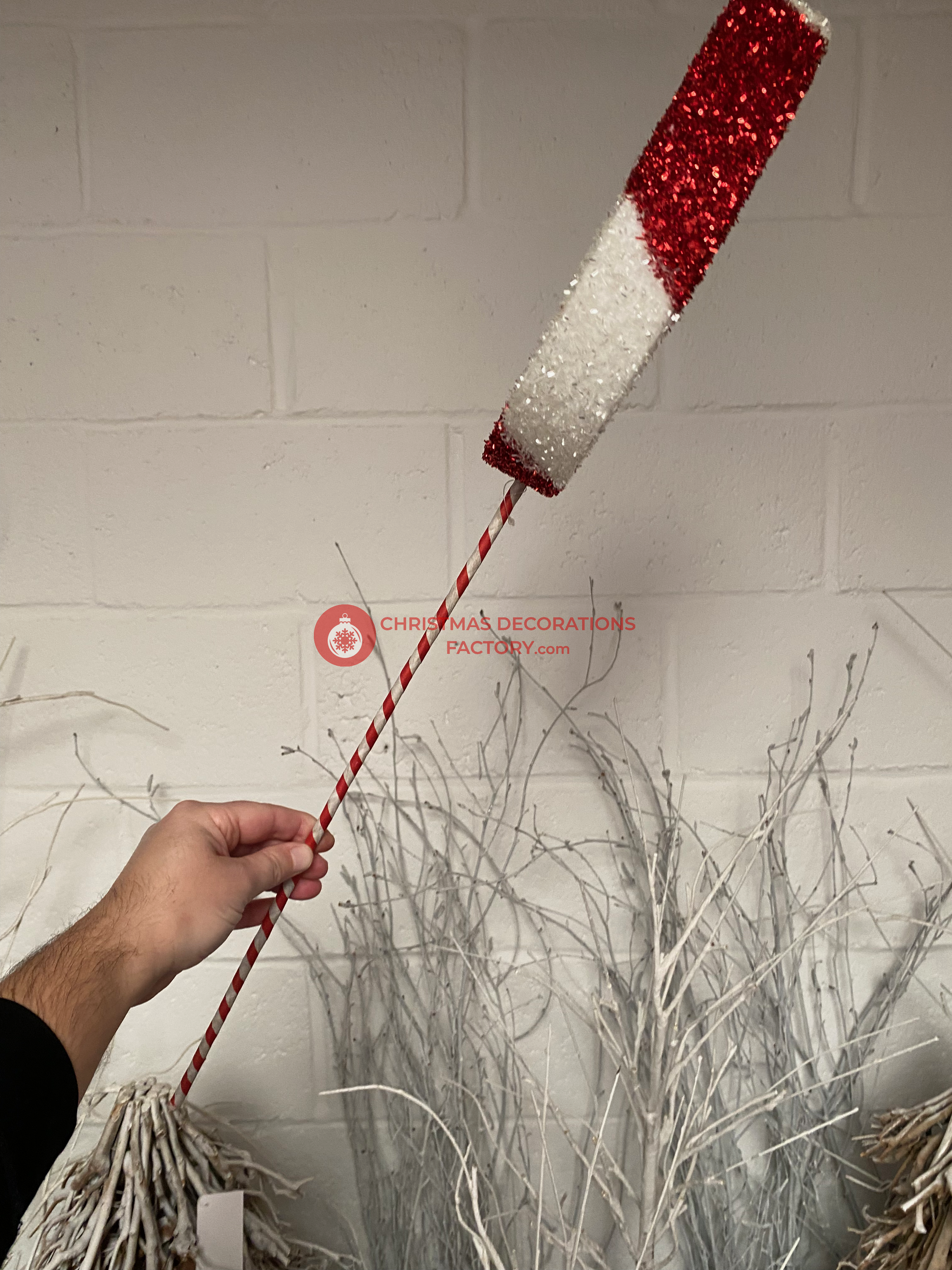 72cm Red And White Christmas Lollipop on Stick