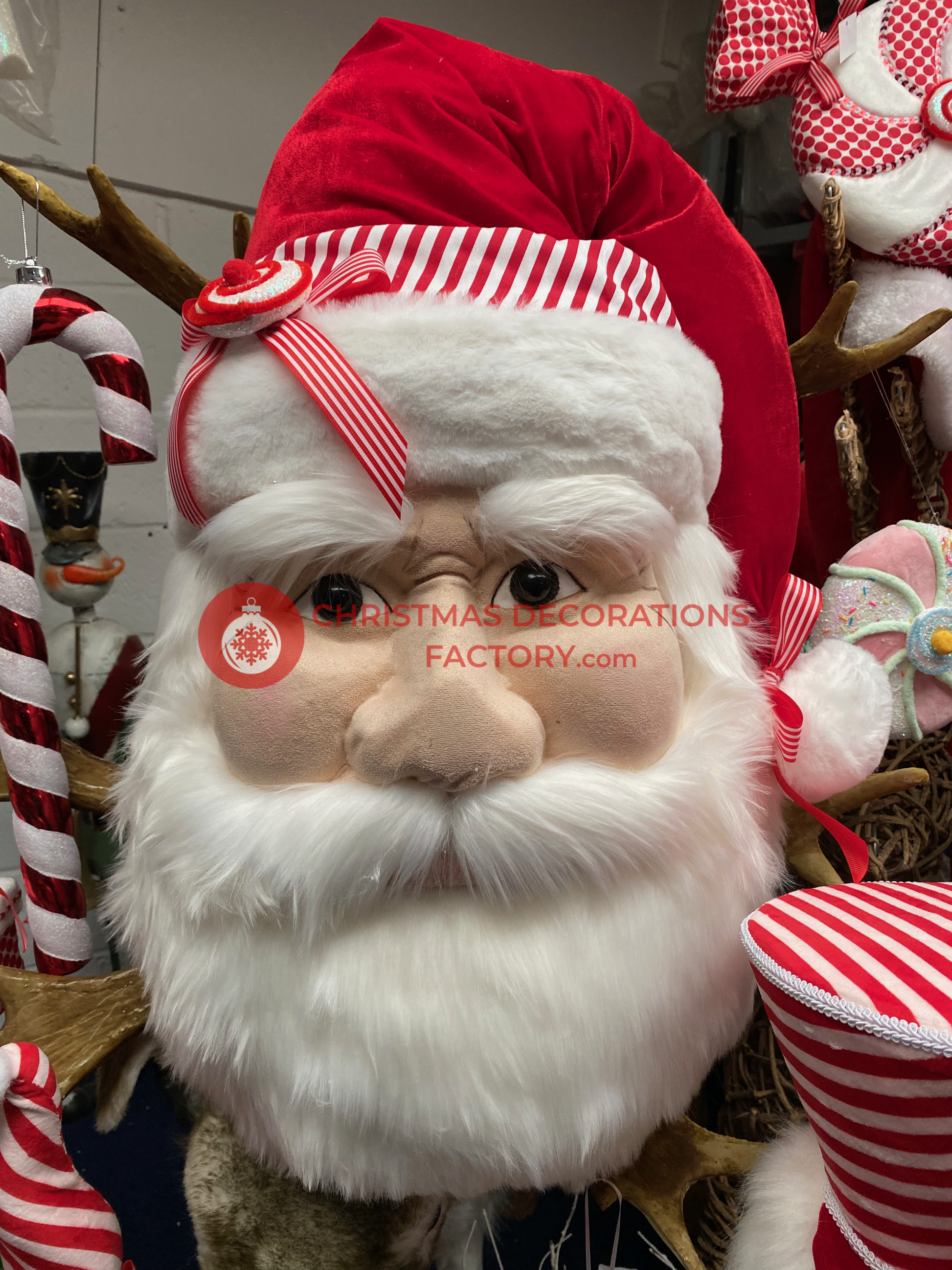 77cm Large Fabric Santa Face