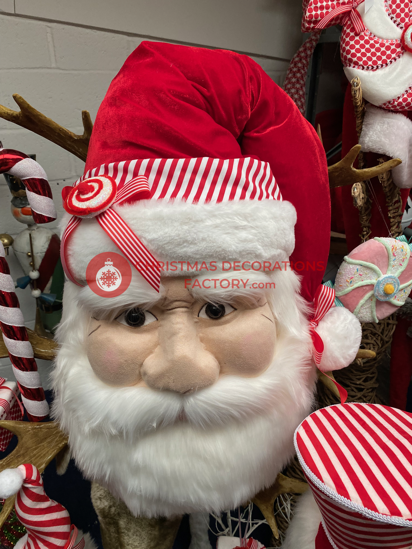 77cm Large Fabric Santa Face