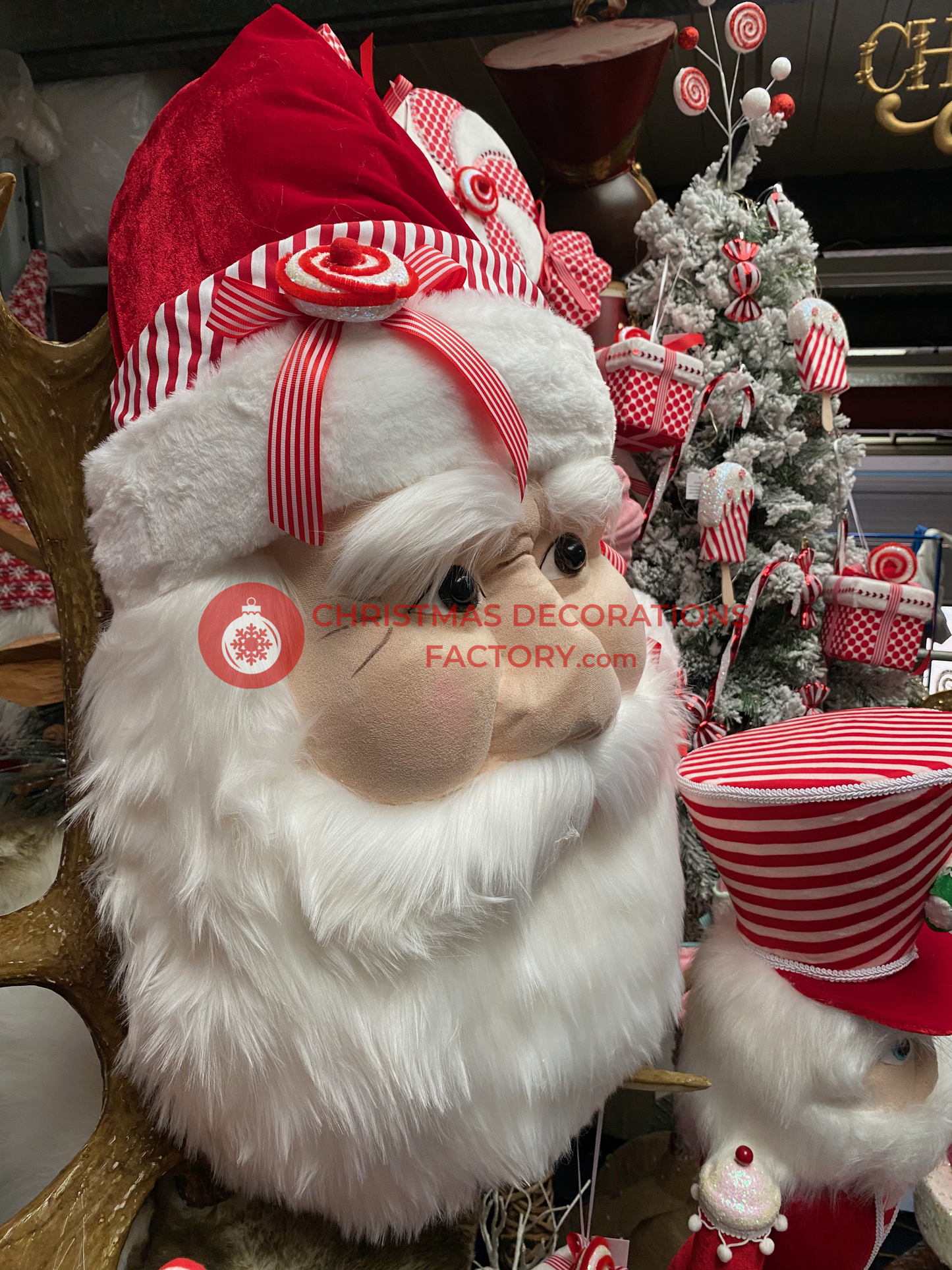 77cm Large Fabric Santa Face