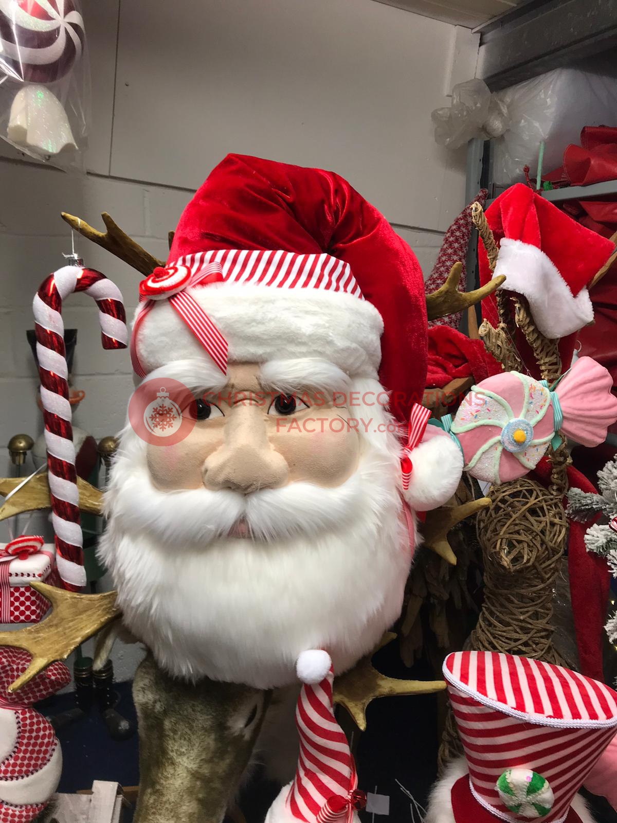 77cm Large Fabric Santa Face