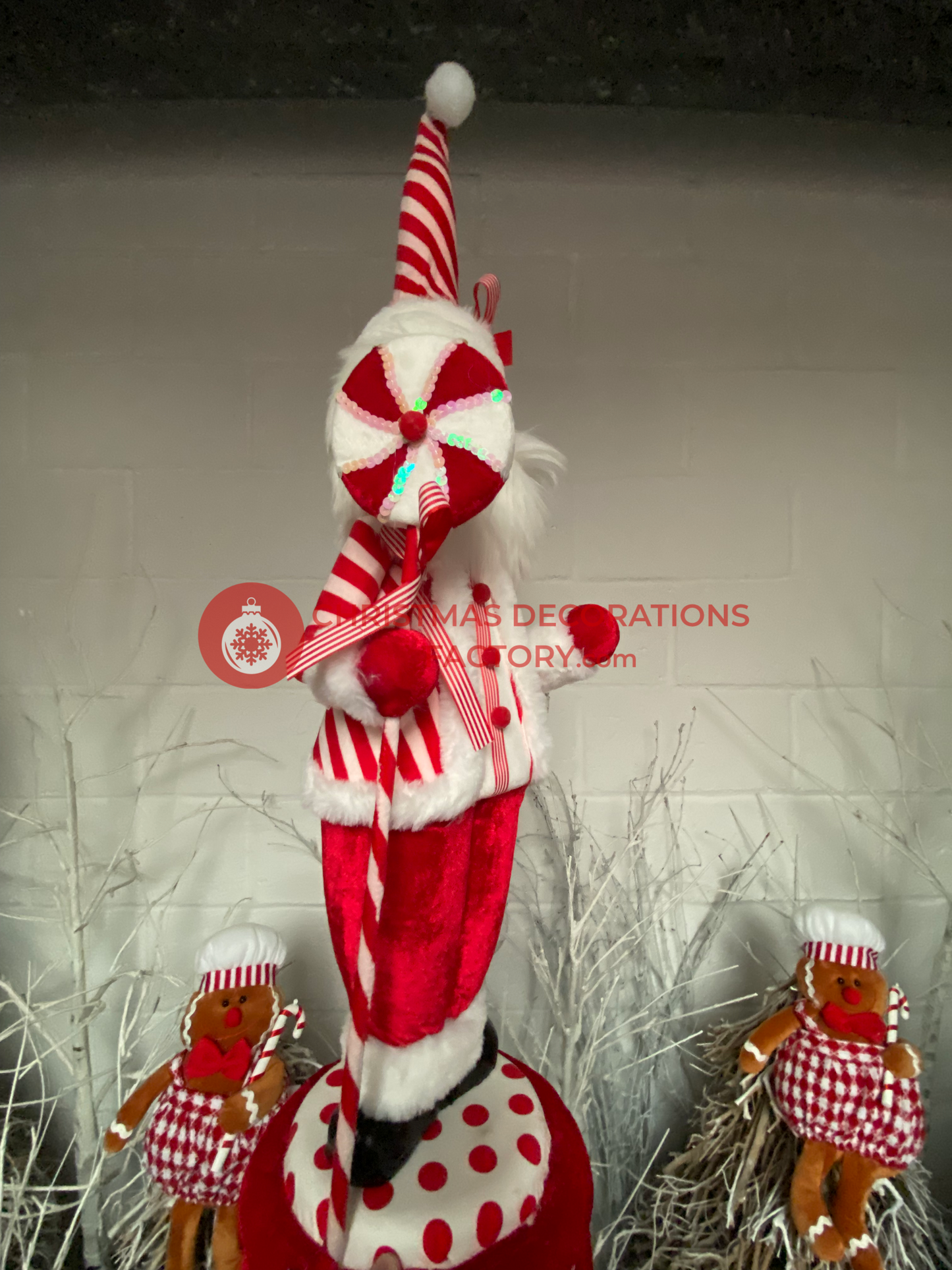 96cm Father Christmas Fabric Nutcracker